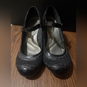 dexflex comfort Black Mary Jane Flats with Strap